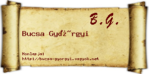 Bucsa Györgyi névjegykártya
